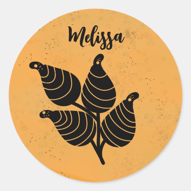 Adesivo Redondo Sementes Botânicas (Frente)