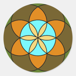 Adesivo Redondo Sementes da Vida da Terra