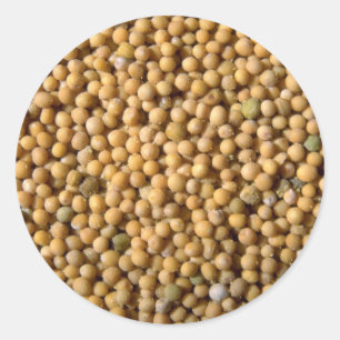 Adesivo Redondo Sementes de mostarda amarelas