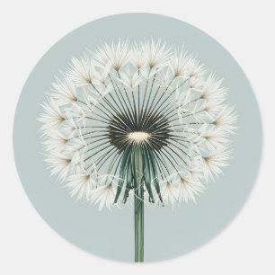 Adesivo Redondo Sementes de orifícios de dandelion
