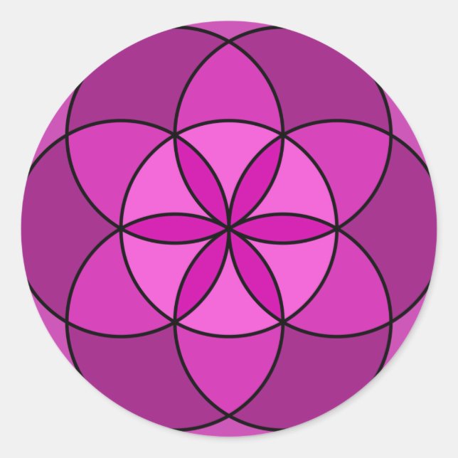 Adesivo Redondo Sementes de Várias Violetas (Frente)