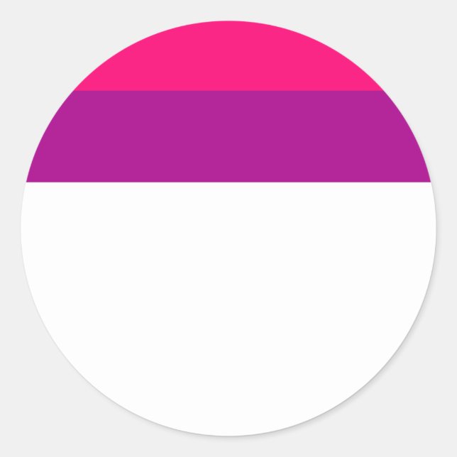Adesivo Redondo Semi Bisexual Pride Flag  (Frente)