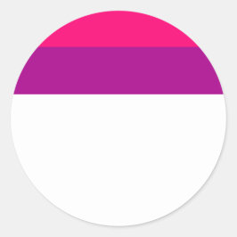 Adesivo Redondo Semi Bisexual Pride Flag