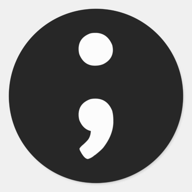 Adesivo Redondo Semicolon (Frente)