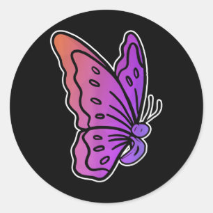 Adesivo Redondo Semicolon Butterfly Anti-suicídio Saúde Mental Awa