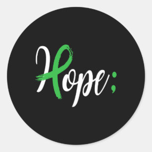 Adesivo Redondo Semicolon Mental Health Awarness Money Support Em