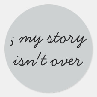 Adesivo Redondo SemiColon; Sensibilização para a Saúde Mental