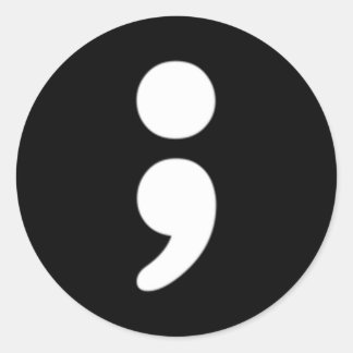 Adesivo Redondo Semicolon Tal Health Importa Um Mês De Consciência