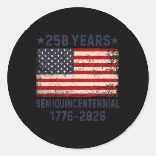 Adesivo Redondo Semiquincentenário Americano 4 de Julho de 2026 25