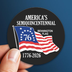 Adesivo Redondo Semiquincentenário da América 1776-2026 EUA 250