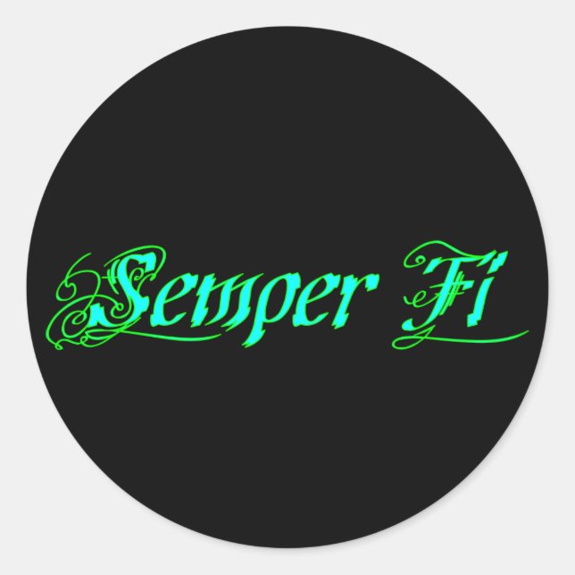 Adesivo Redondo Semper Fi (Frente)