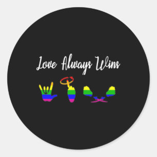 Adesivo Redondo Sempre ganha o Lgbt de Orgulho gay de Consciencial