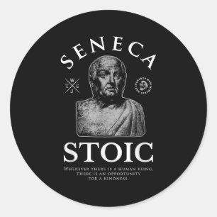 Adesivo Redondo Seneca Cita "Oportunidade Para Uma Bondade" Estaci