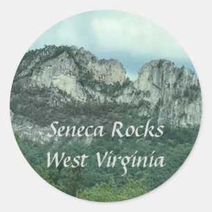 Adesivo Redondo Seneca Rocks West Virginia Mountainhes Stickers