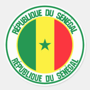 Adesivo Redondo Senegal Round Emblem