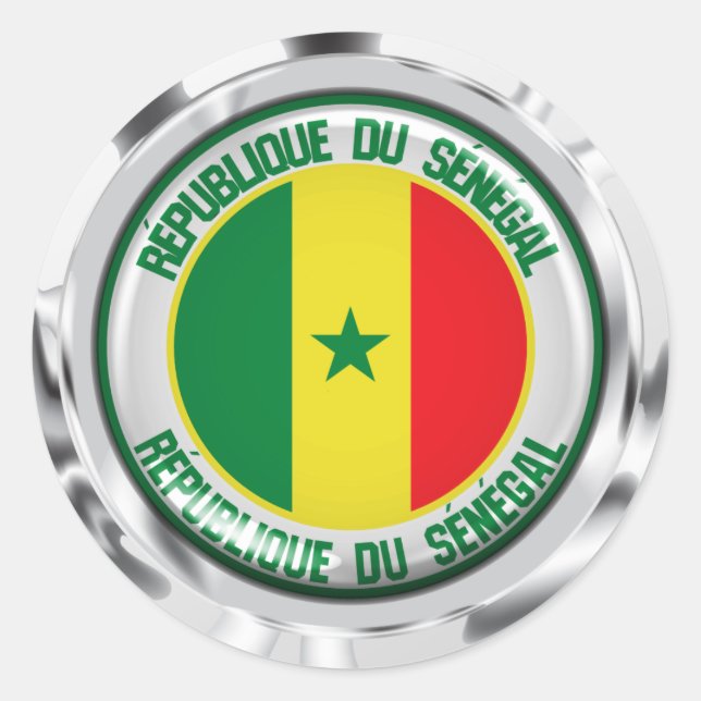 Adesivo Redondo Senegal Round Emblem (Frente)