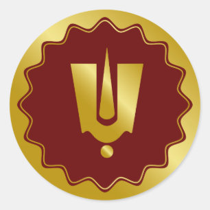 Adesivo Redondo Senhor Balaji Tilak Ouro