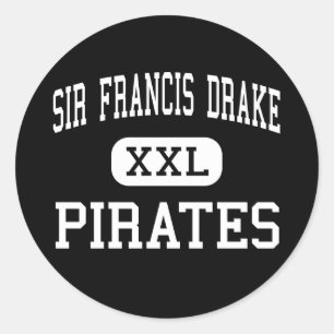 Adesivo Redondo Senhor Francis Drake - piratas - alto - San