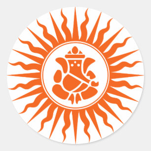 Adesivo Redondo Senhor Ganesha Sinal