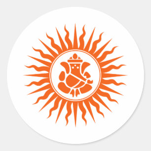 Adesivo Redondo Senhor Ganesha Sinal