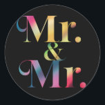 Adesivo Redondo Senhor & Senhor Festa de Despedida Gay Casamento G<br><div class="desc">Senhor & Senhor Festa de Despedida Gay Casamento Gay</div>