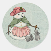 Senhora de Neve com Férias de Natal de Bunnies