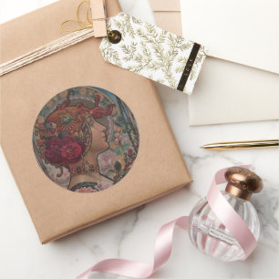 Adesivo Redondo Senhora dos rosas