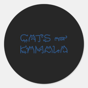 Adesivo Redondo Senhoras Para Kamala Cat Typografia Alfabet Cute S