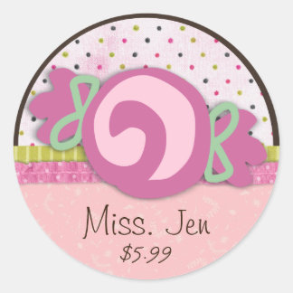 Adesivo Redondo Senhorita. Jen Candy Small Merchandise Stickers