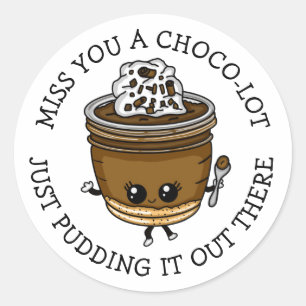 Adesivo Redondo Senhorita Você, Comida Divertida Dizendo