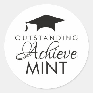 Adesivo Redondo Senior Class of 2026 Graduation Party Mint 