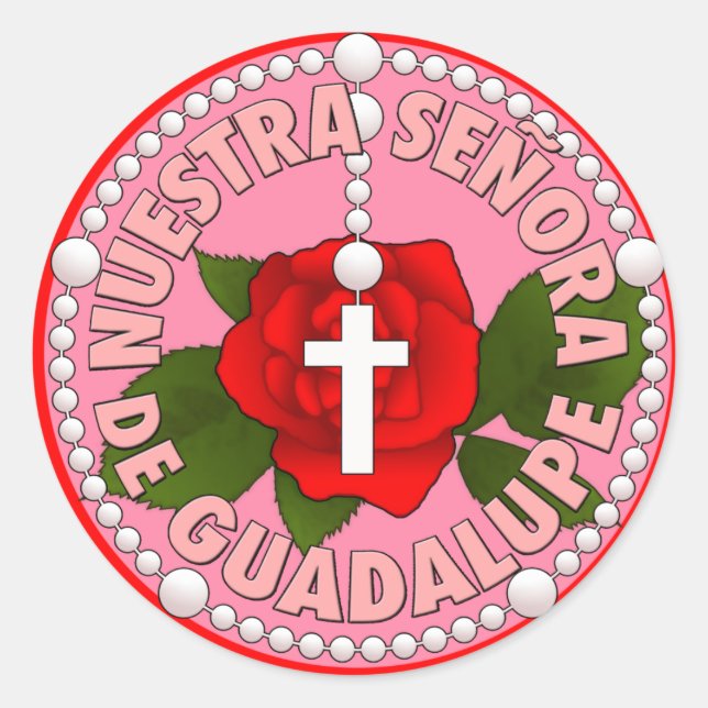 Adesivo Redondo Señora de Guadalupe (Frente)