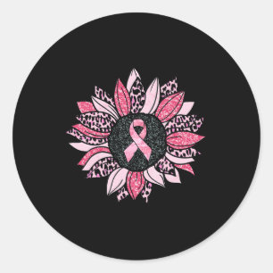 Adesivo Redondo Sensação do Cancer Rosa de girassol Mulheres Warri