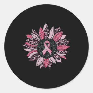 Adesivo Redondo Sensação do Cancer Rosa de girassol Mulheres Warri
