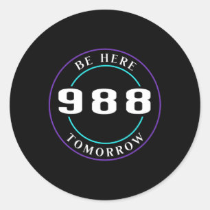 Adesivo Redondo Sensibilização 988 - Prevenção do suicídio