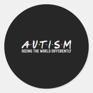 Adesivo Redondo Sensibilização Autismo Esquadrão Apoio a Mulheres