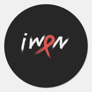 Adesivo Redondo Sensibilização Curso Fita Vermelha Ganhei Aneurism