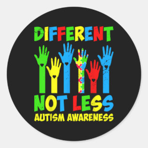 Adesivo Redondo Sensibilização Diferente, Não Menos Autismo - Supo