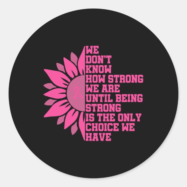 Adesivo Redondo Sensibilização do Cancer da Mama (Frente)