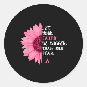 Adesivo Redondo Sensibilização do cancer Mês Flor, mulheres com fi