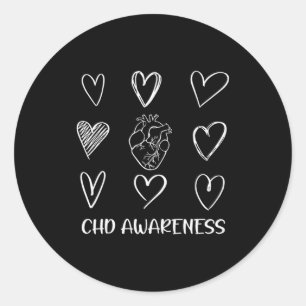 Adesivo Redondo Sensibilização do Chd para a Doença Cardíaca do Gu