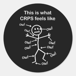 Adesivo Redondo Sensibilização Do Crps - É Assim Que O Crps Se Sen