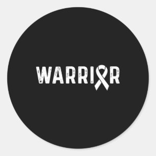 Adesivo Redondo Sensibilização do Crps Orange Ribbon Warrior 1