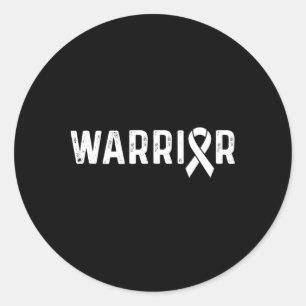 Adesivo Redondo Sensibilização do Crps Orange Ribbon Warrior 1