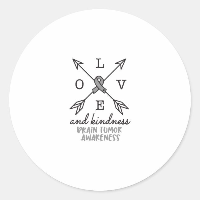 Adesivo Redondo Sensibilização do Tumor Cerebral, cancer cerebral (Frente)