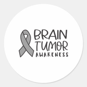 Adesivo Redondo Sensibilização do Tumor Cerebral, tumor cerebral