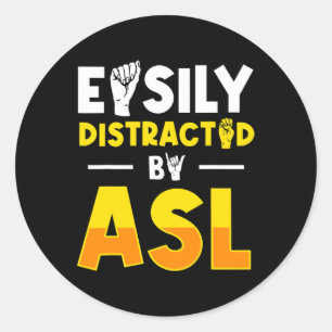 Adesivo Redondo Sensibilização e Língua de Sinais de Deficientes A