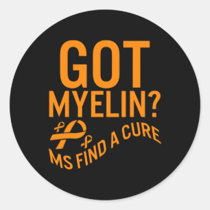 Adesivo Redondo Sensibilização Encontrou Mielina Encontrando Escle