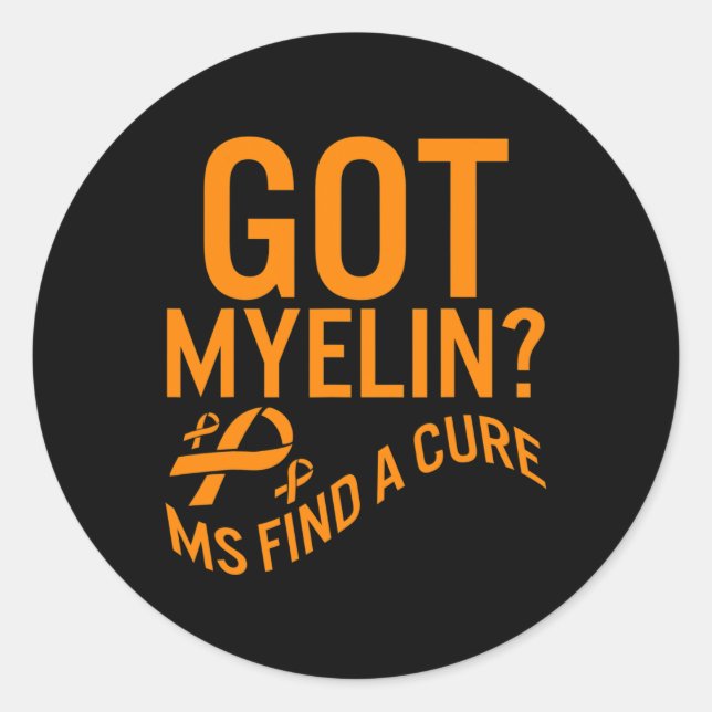 Adesivo Redondo Sensibilização Encontrou Mielina Encontrando Escle (Frente)