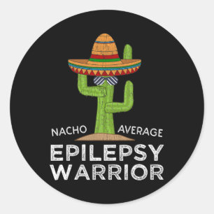 Adesivo Redondo Sensibilização Engraçada Guerreira Epilepsia